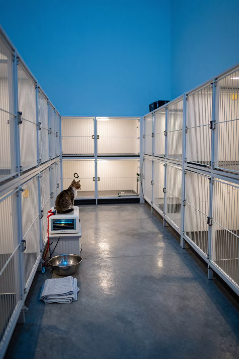 Jerusalem Adoption Room Kitten Warmers at Blue Hour in inside an adoption room in Jerusalem