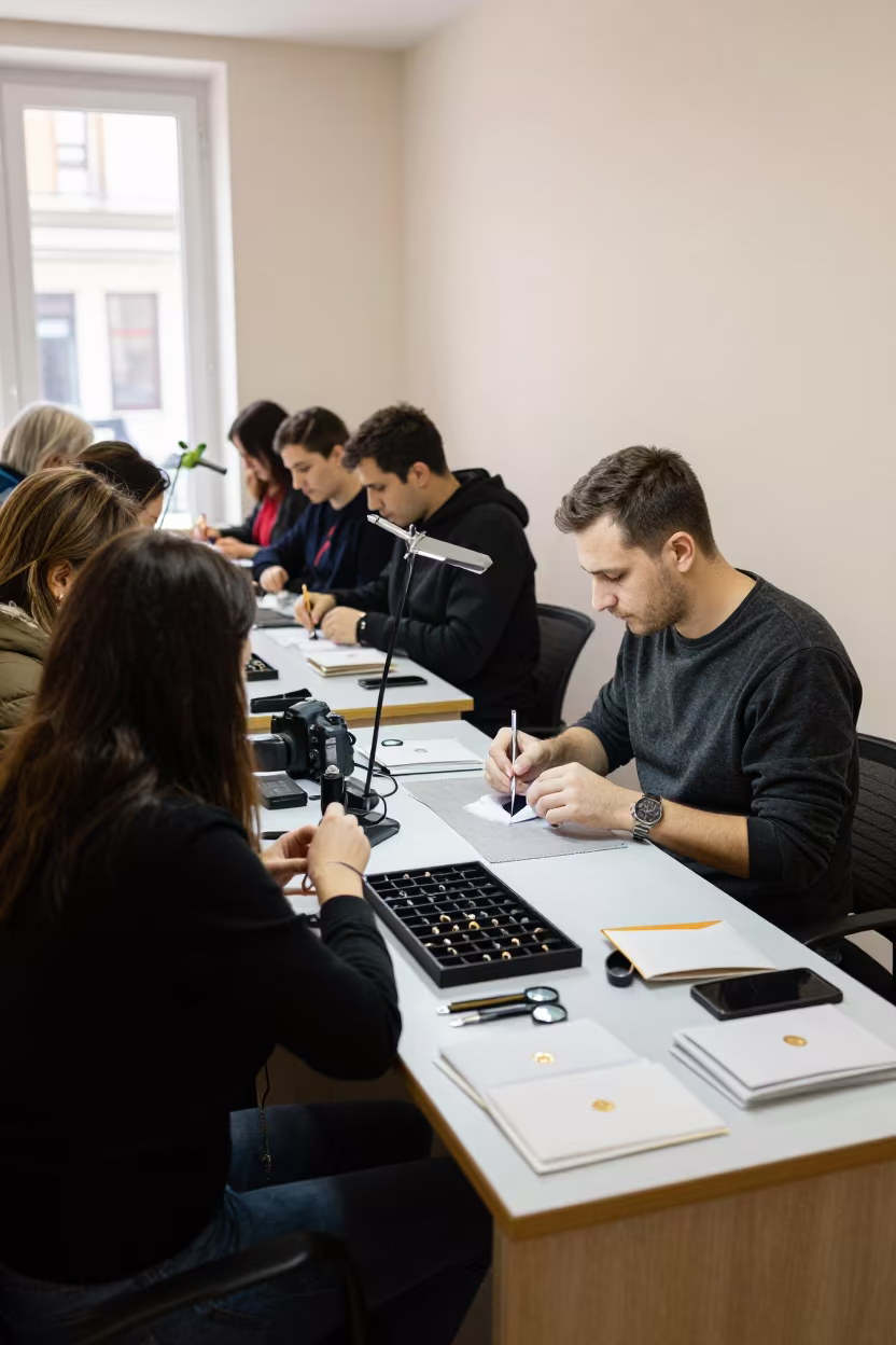 Jeweler Service Desk in Pristina Workshop in inside a goldsmith workshop behind the market lane in Pristina