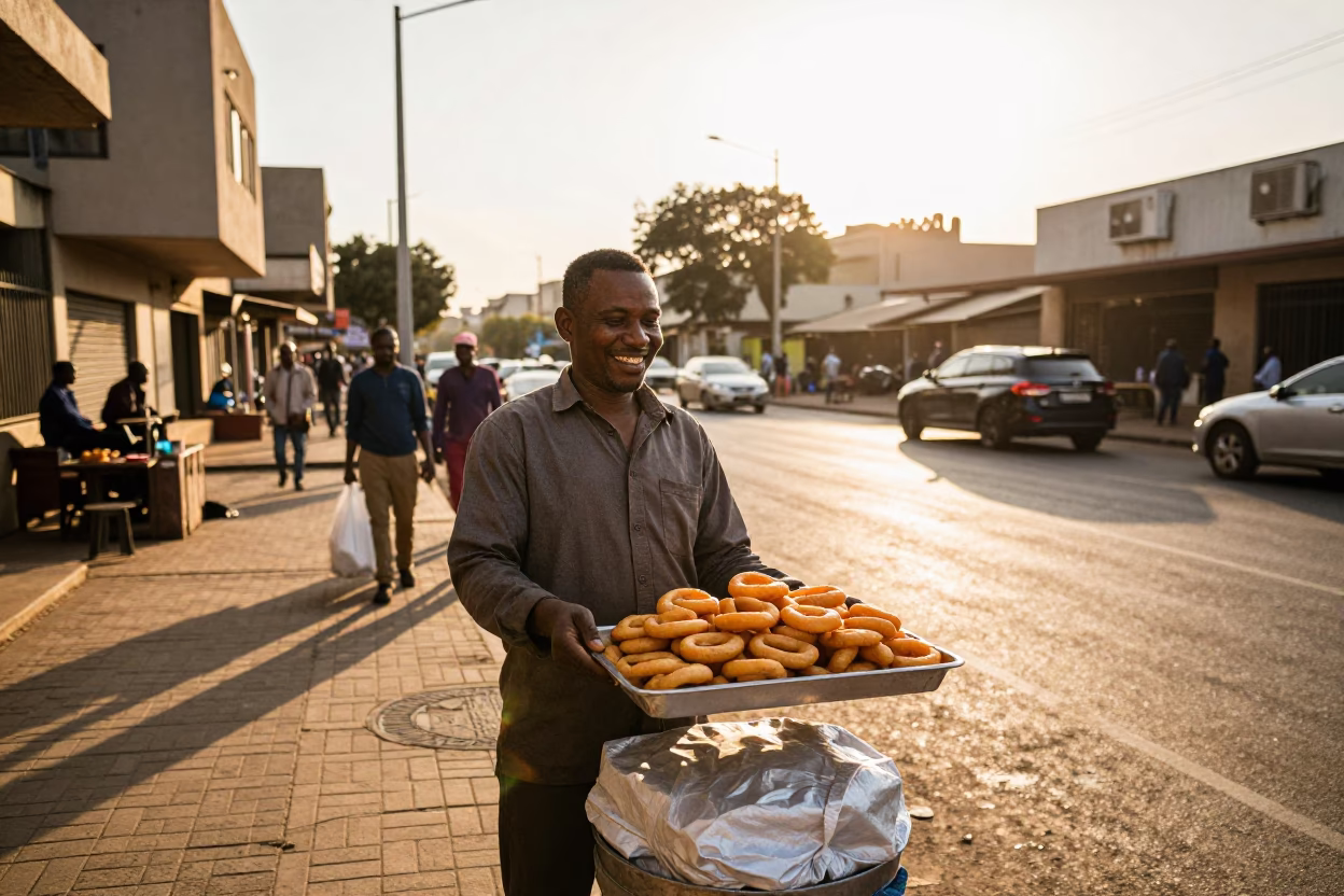 Johannesburg Golden Hour at The Late Afternoon Light in in Johannesburg, South Africa