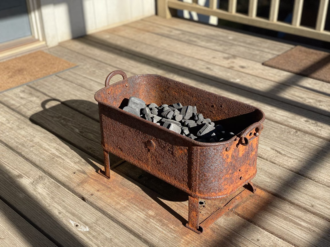 Johannesburg Rusted Iron Coal Scuttle in in Johannesburg, South Africa