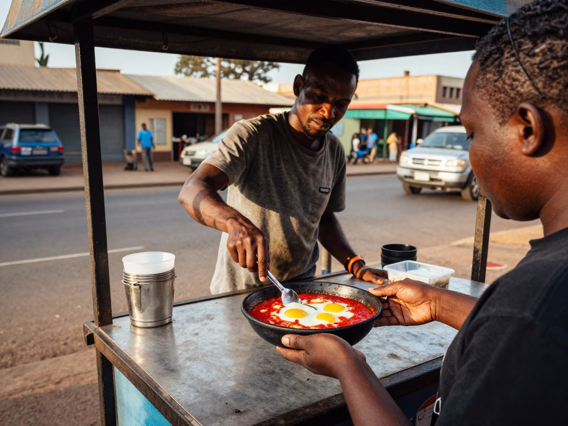Johannesburg Serving Shakshouka at The Late Morning Light in in Johannesburg, South Africa