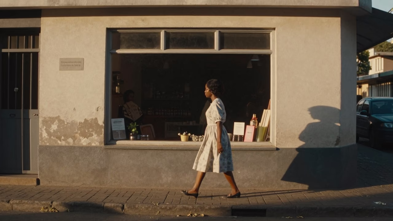 Johannesburg South Africa 1970s Honeyed Evening Light Candid Street Scene in in Johannesburg, South Africa