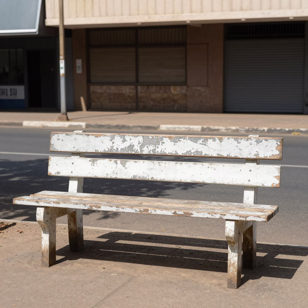 Johannesburg South Africa Noon Street Scene with Weathered Wood and Local Details in in Johannesburg, South Africa