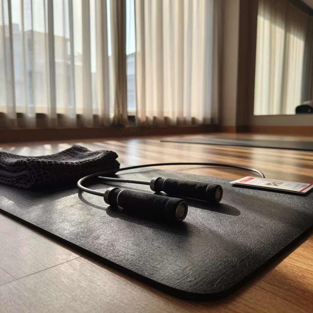 Jump Rope Cutter in Delhi Yoga Studio in inside a yoga studio before the session begins in Delhi