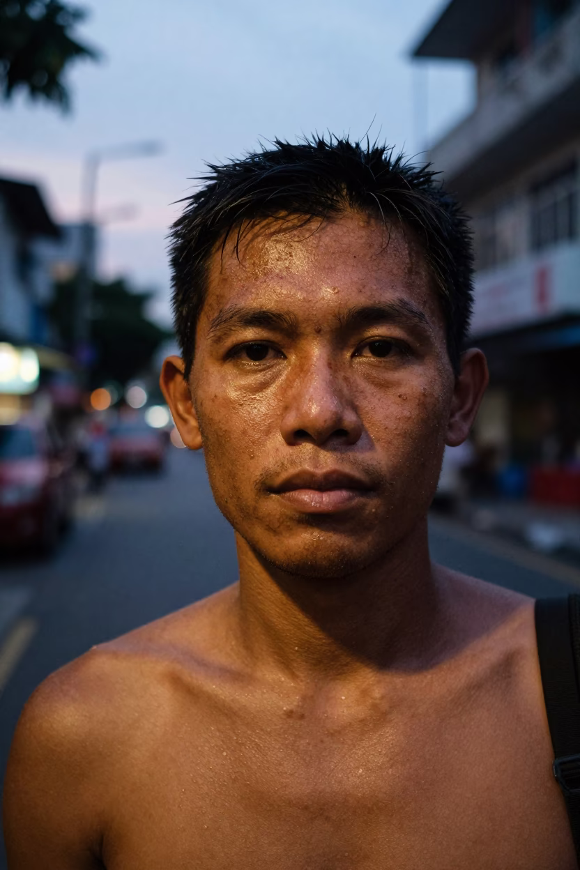 Jungle Guide in Neon Light Before Dawn Manila in in Binondo, Manila