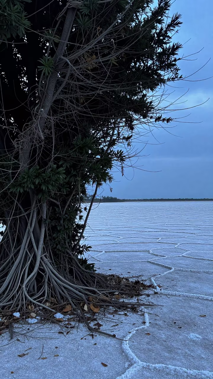 Jungle Vines Overgrow Aragon Salt Pan in in Aragon