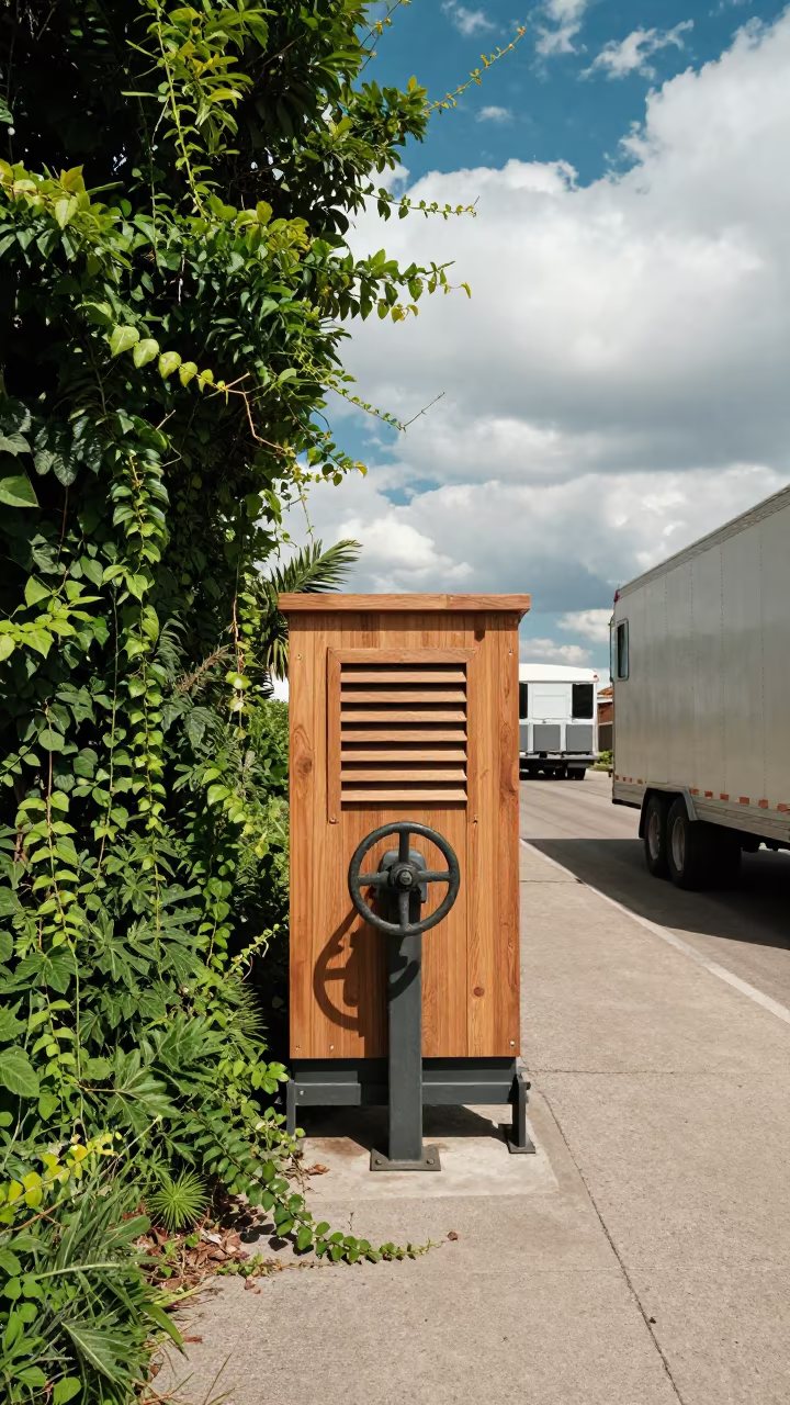 Jungle Vines Overgrowth Crank Board Feedlot in along a feedlot lane in Colorado
