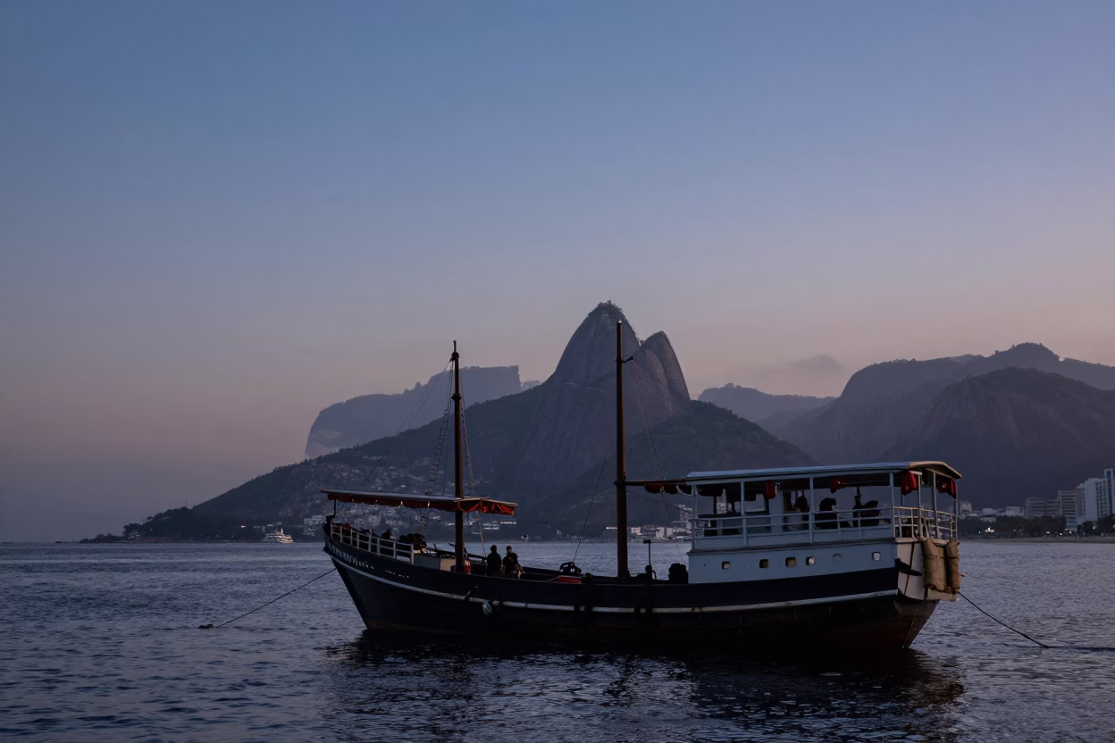 Junk Boat in Rio De Janeiro in in Rio de Janeiro, Brazil