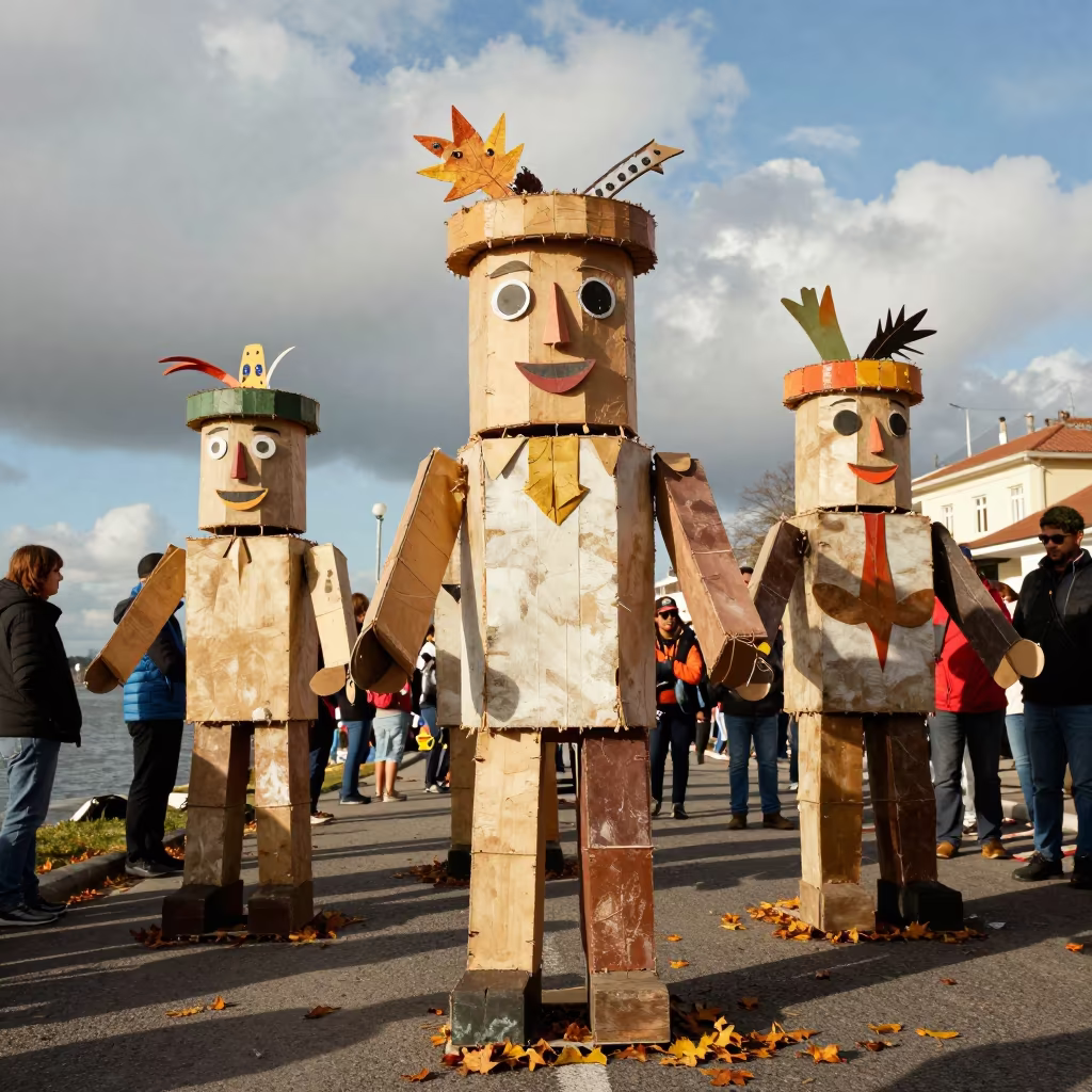 Junkanoo Costumes at Constanta Waterfront in at a waterfront celebration near Constanta