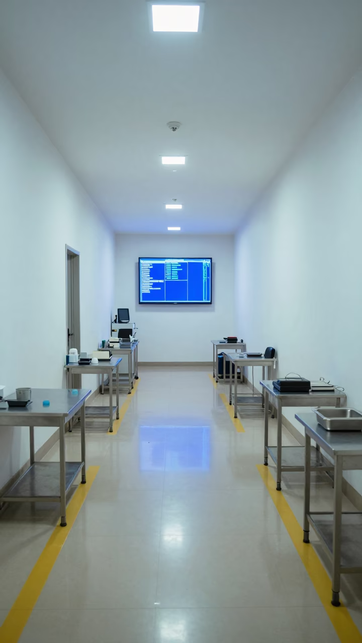 Kaduna Nurse Station Twilight Monitor Glow in at a nurse station under monitor glow in Kaduna