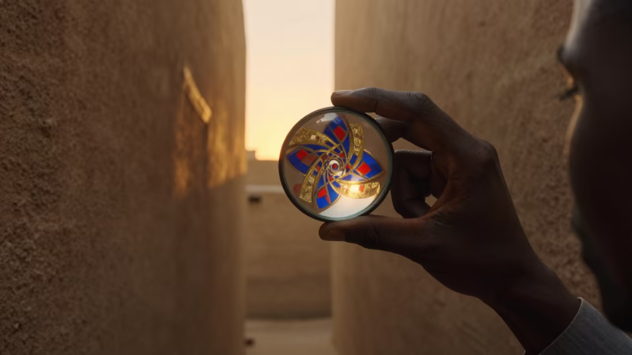 Kaleidoscope Eye View Omdurman Skylight in inside a skylit passageway near Omdurman