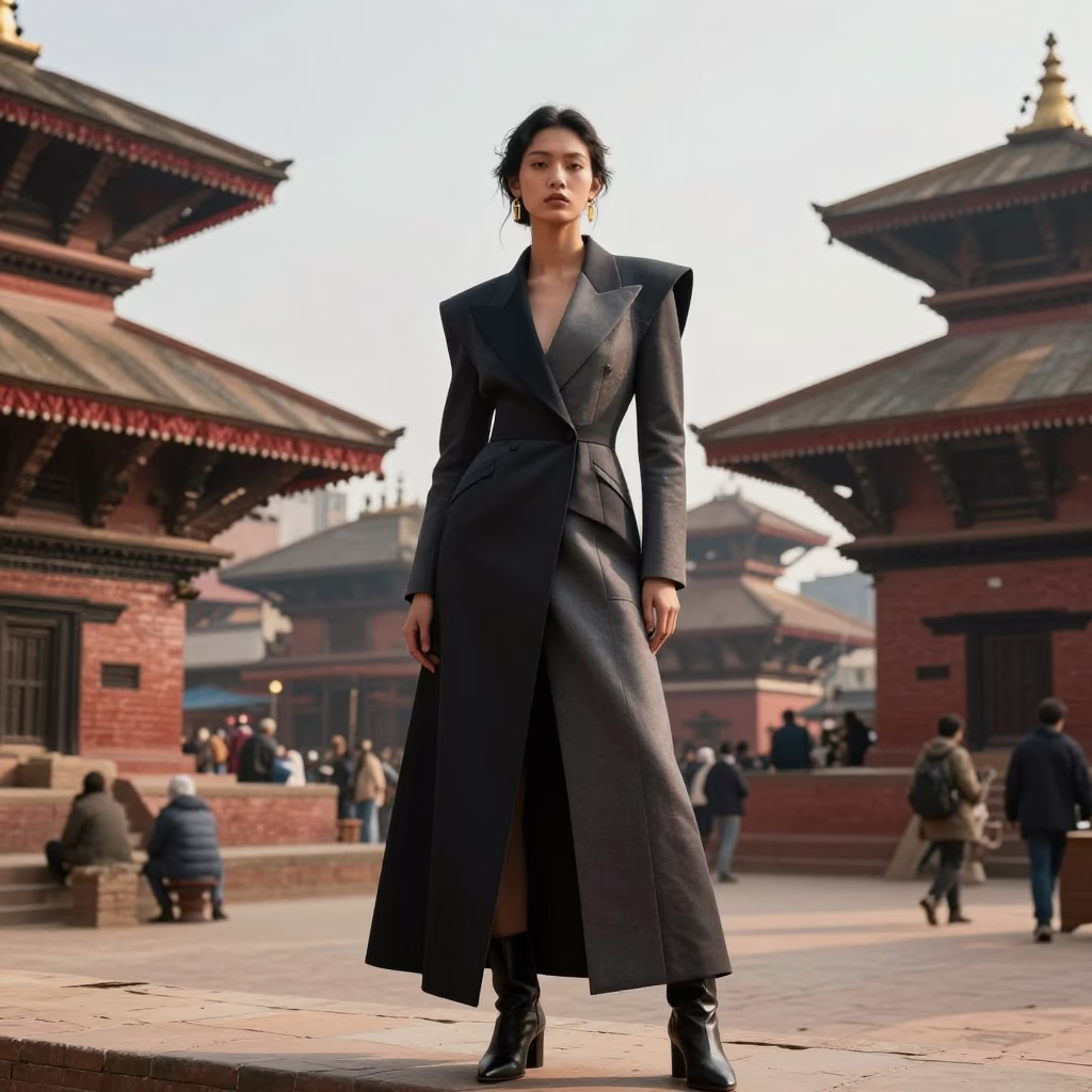 Kathmandu Model at The Late Morning Light in in Kathmandu, Nepal