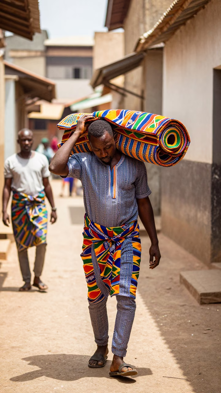 Kente Cloth in Accra in in Accra, Ghana