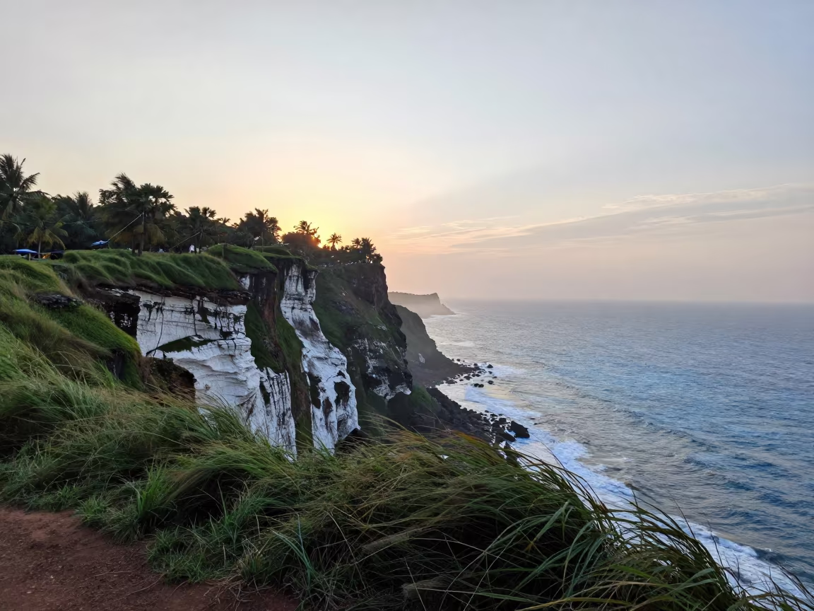 Kerala Cliff Silhouette at First Light in in Kerala