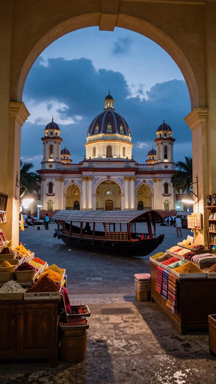 Kerala Houseboat Market in Havana Prayer Hall in in a prayer hall near Habana Vieja, Havana