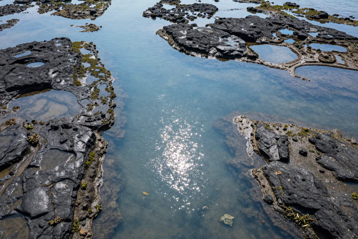 Kerala Tide Pools Noon Low Tide View in in Kerala