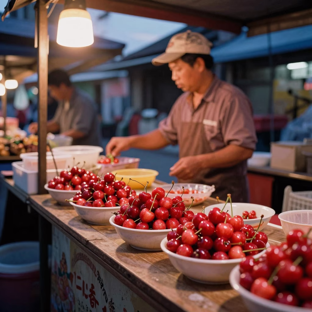 Key Bowls in Kaohsiung at Copper-toned Light Before Dusk in in Kaohsiung, Taiwan