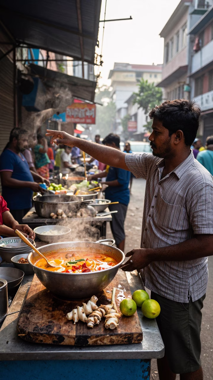 Kha Gai in Kolkata at As First Light Reaches The Scene in in Kolkata, India