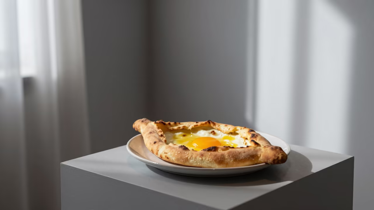 Khachapuri on Museum Plinth Porto Alegre in on a museum plinth in Porto Alegre