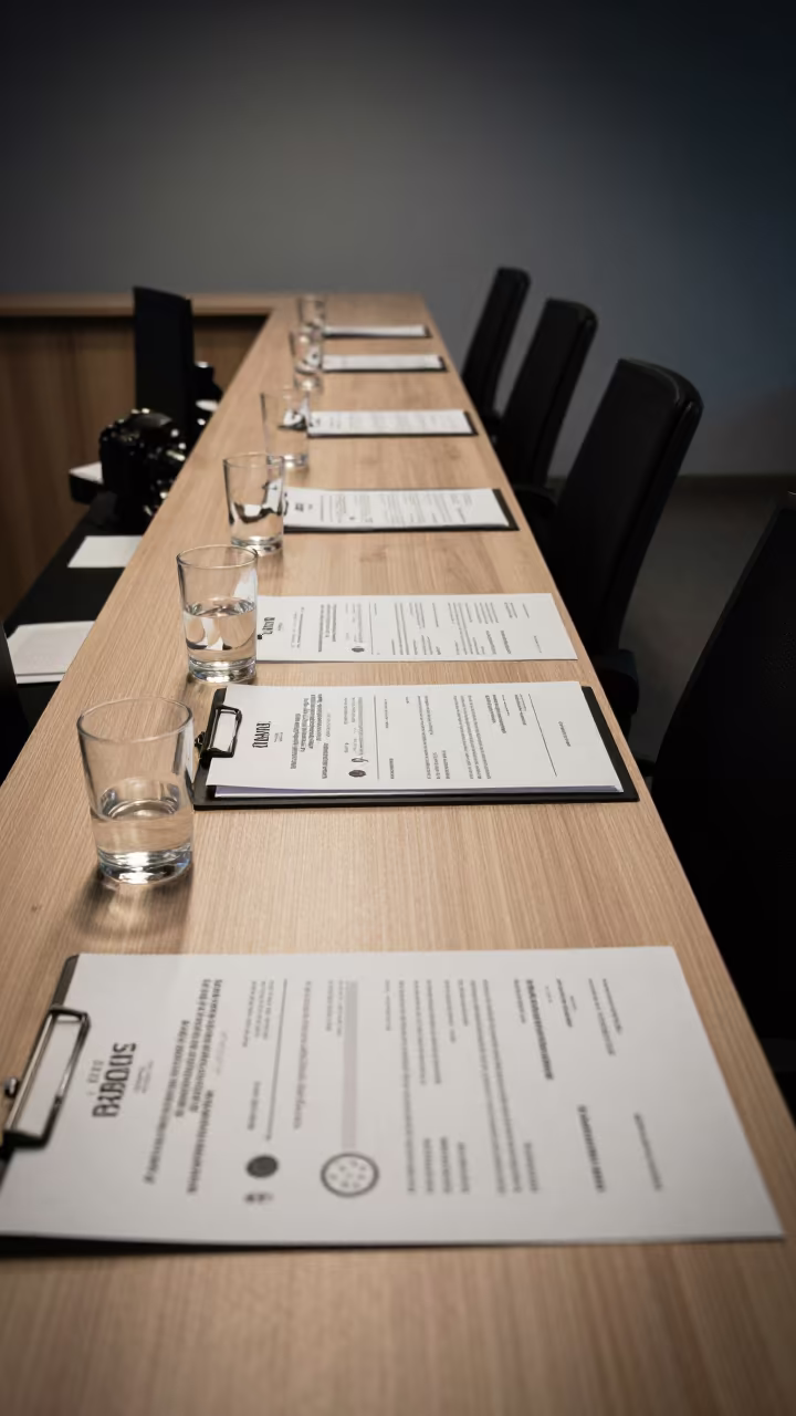 Khartoum Onboarding Table Night Resumes Light in at a reception-side onboarding table in Khartoum