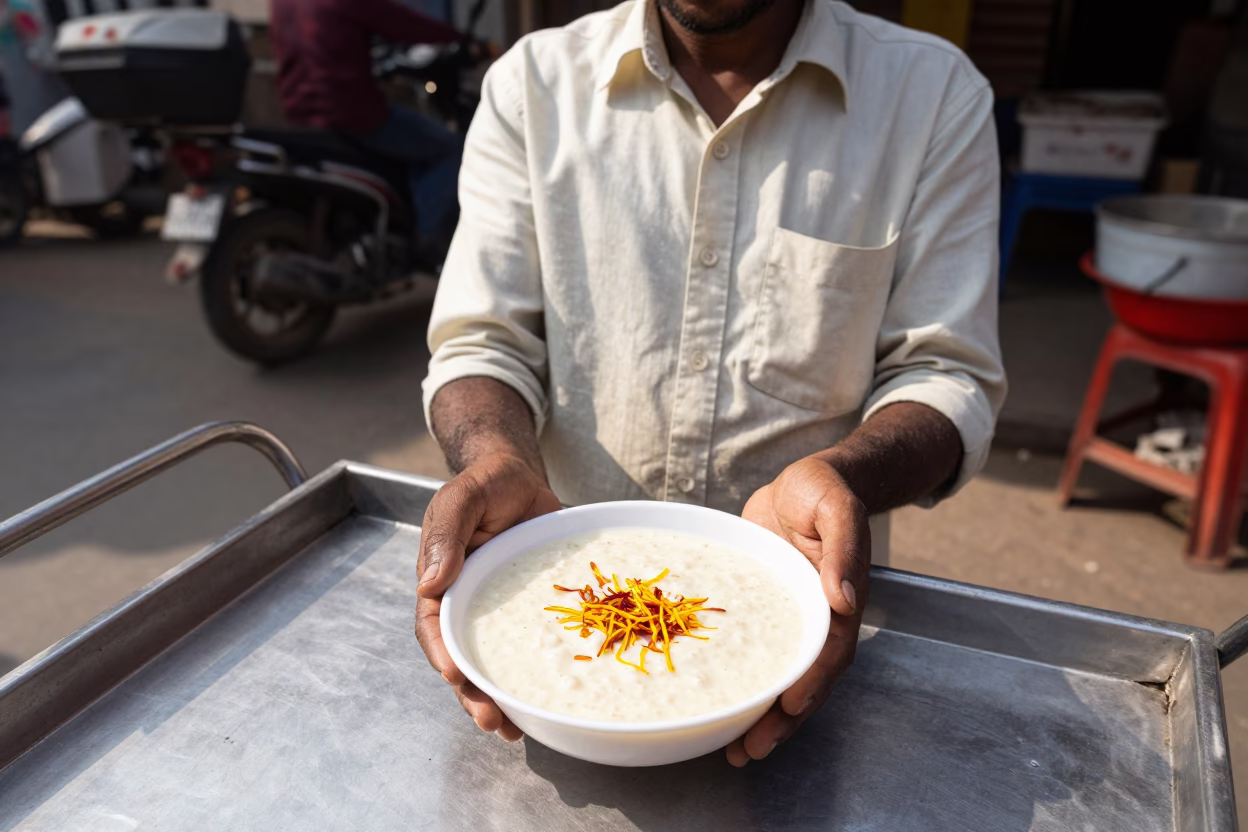 Kheer in Chennai at Bright Midmorning Light in in Chennai, India