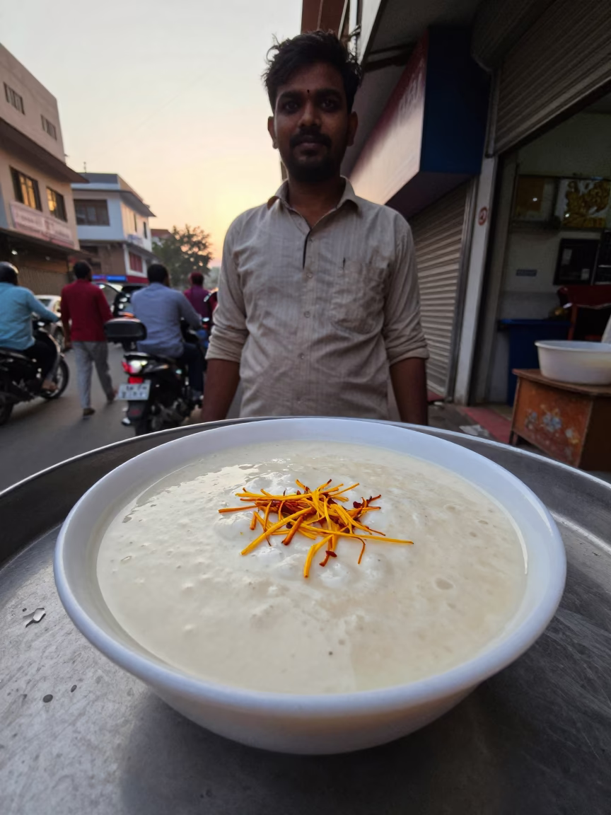 Kheer in Hyderabad at The Early Evening Light in in Hyderabad, India