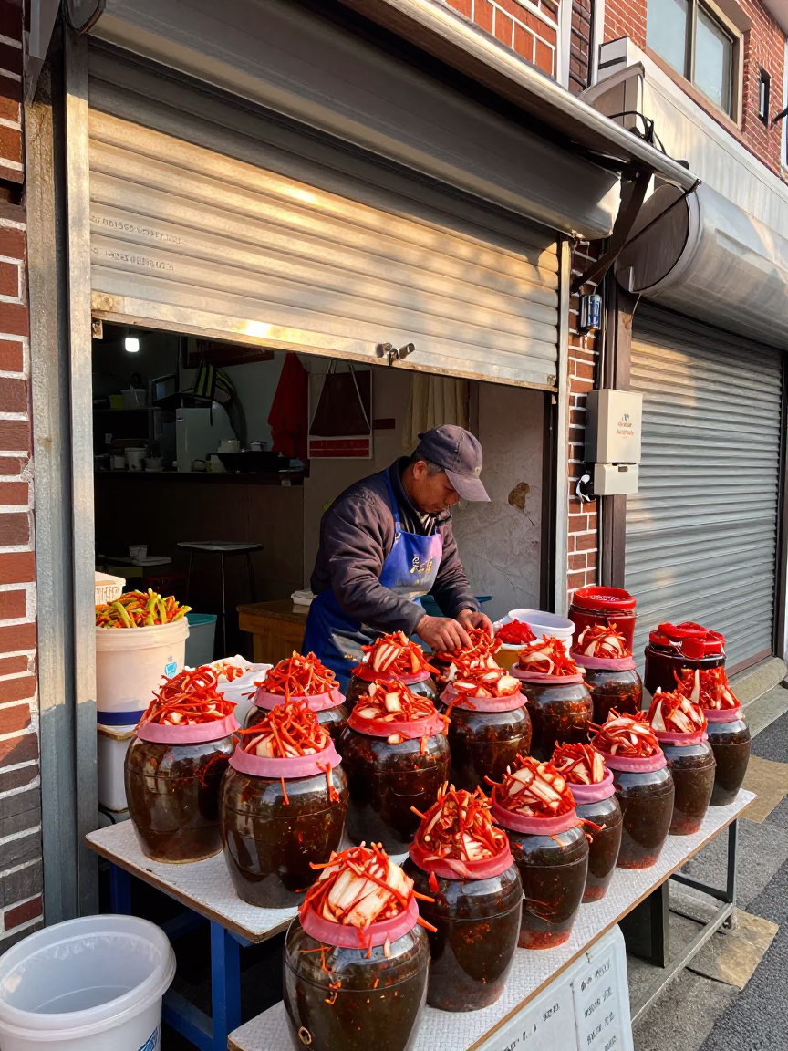 Kimchi Jars in Seoul in in Seoul, South Korea