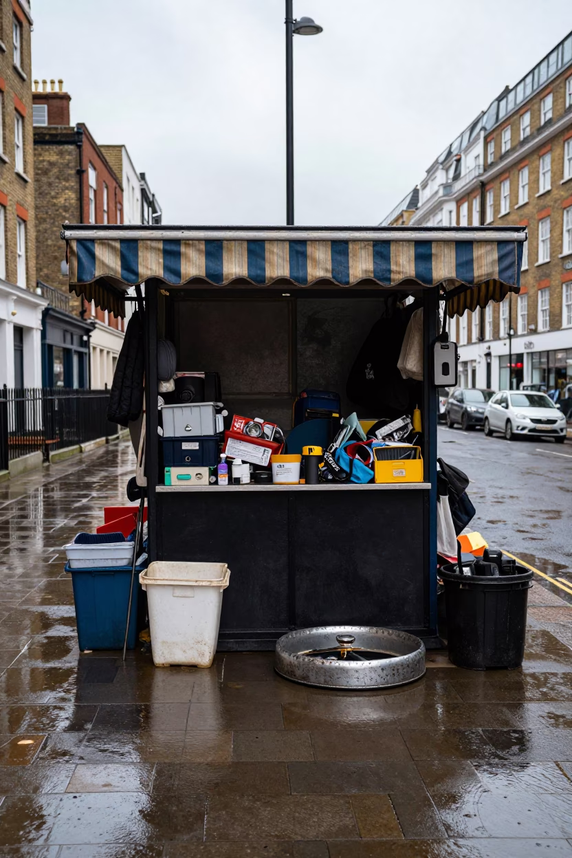 Kiosk Clutter in London in in London, United Kingdom