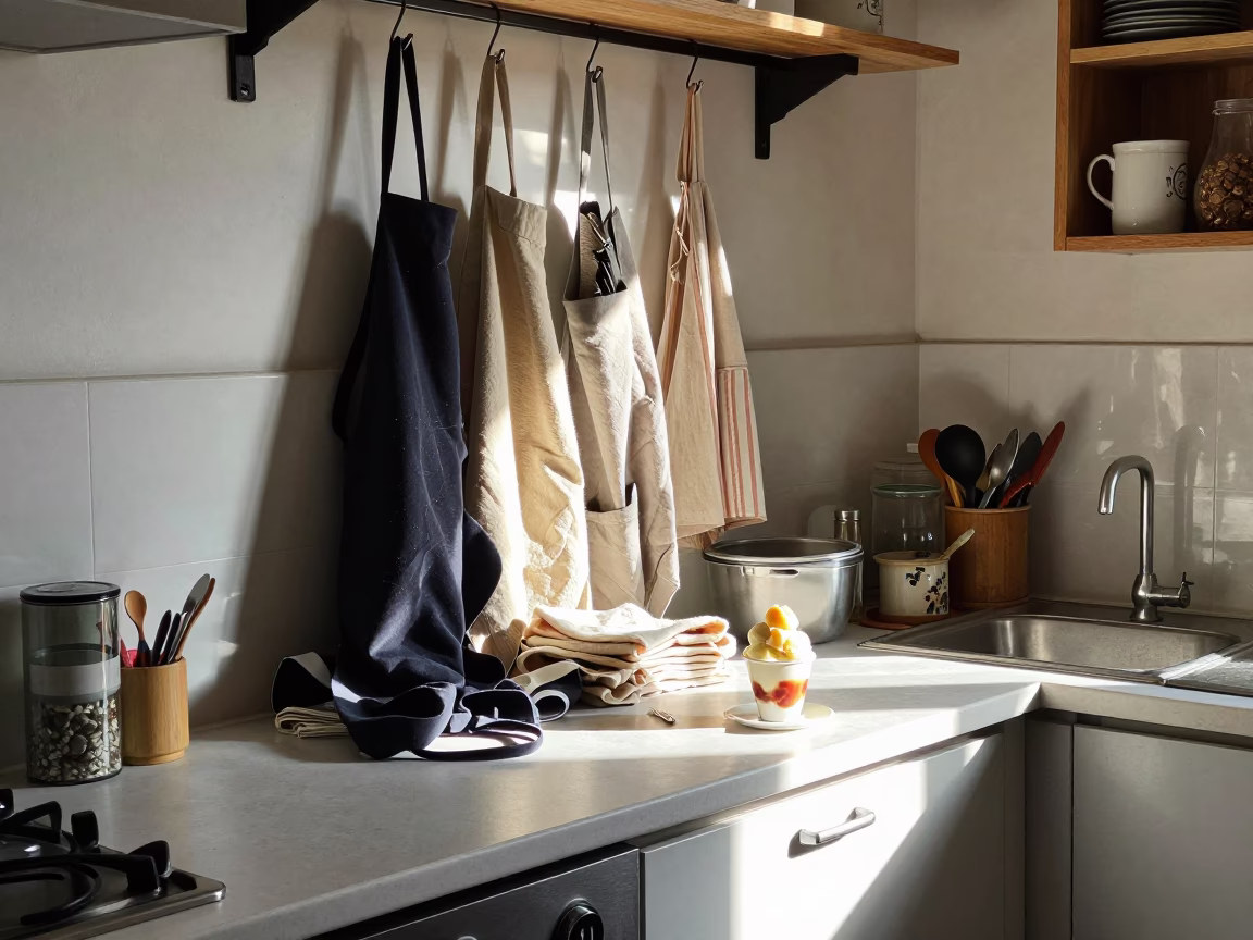 Kitchen Counter at Midday Light in Rome in in Rome, Italy