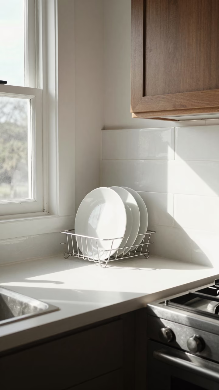 Kitchen Counter in Austin at Bright Midmorning Light in in Austin, Texas, United States