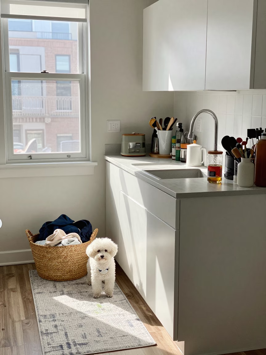Kitchen Counter in Chicago at Afternoon Light in in Chicago, Illinois, United States