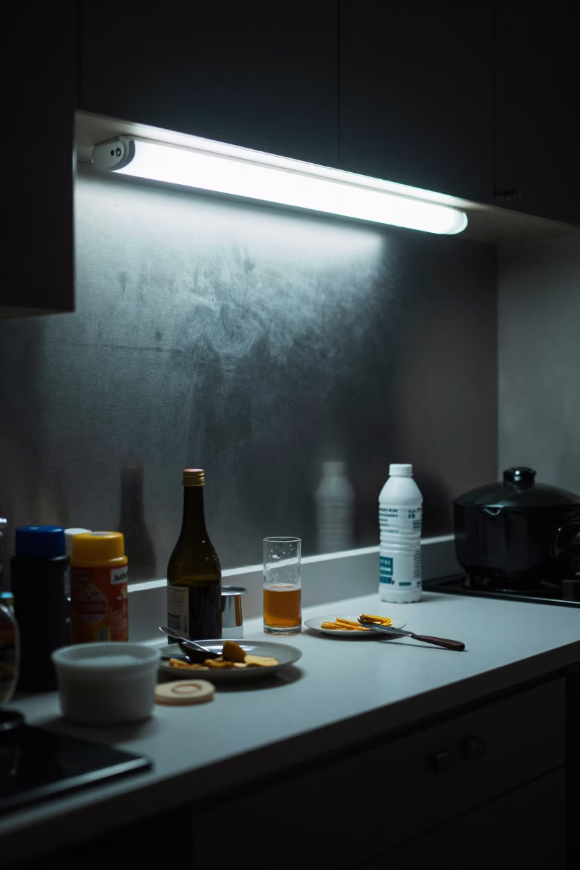 Kitchen Counter in Chicago at Deep In The Night Light in in Chicago, Illinois, United States