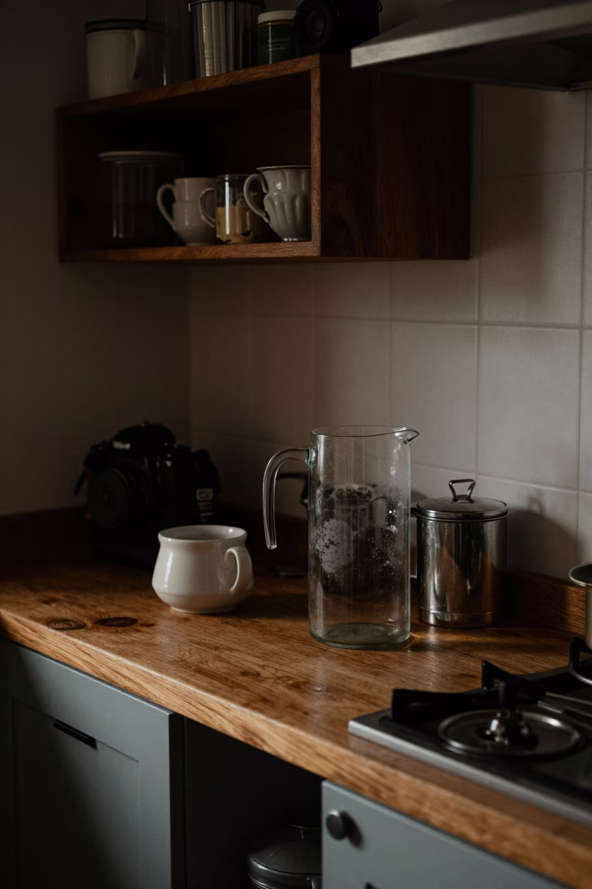 Kitchen Counter in Durban at Deep In The Night Light in in Durban, South Africa