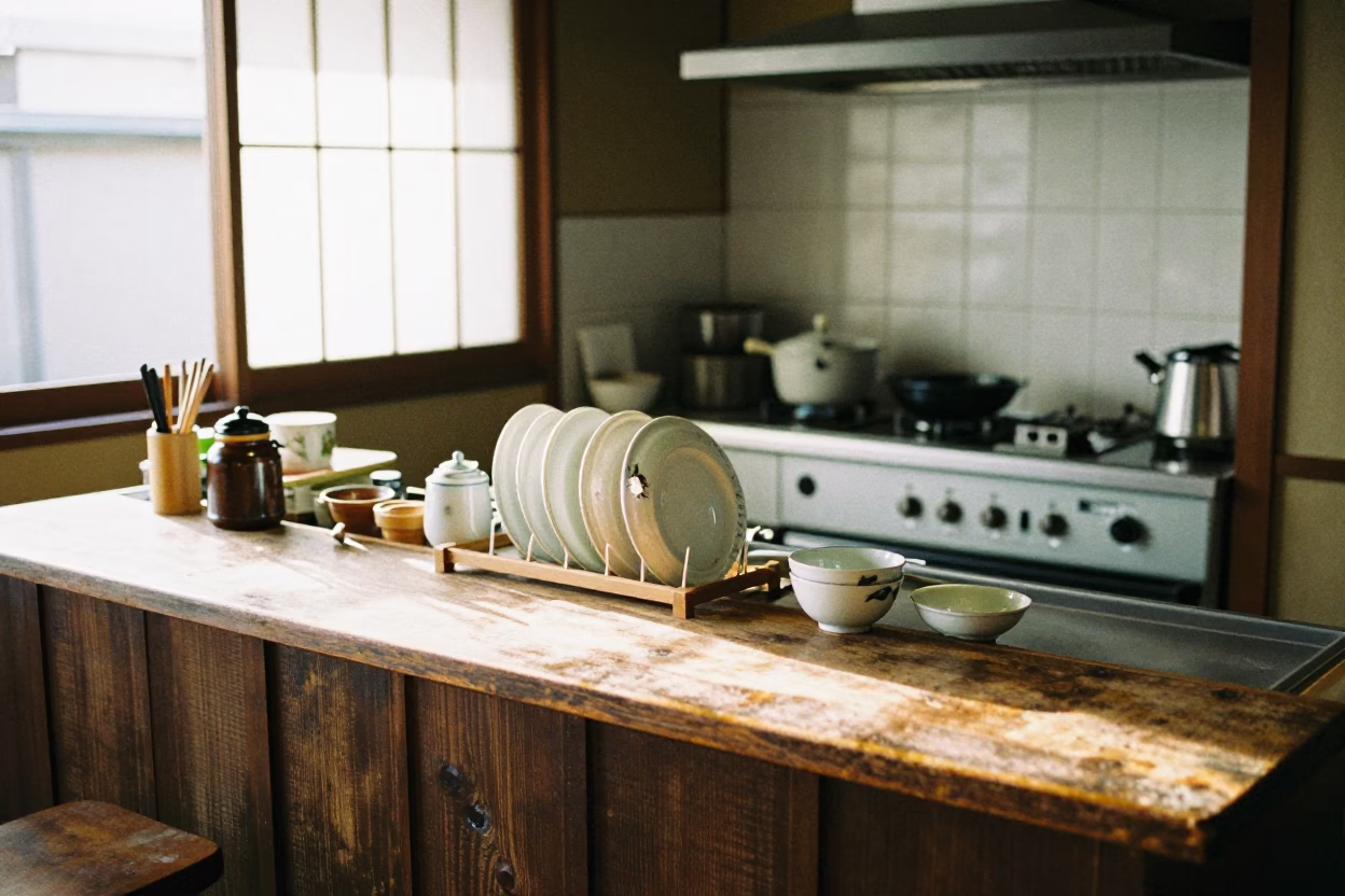 Kitchen Counter in Kyoto in in Kyoto, Japan