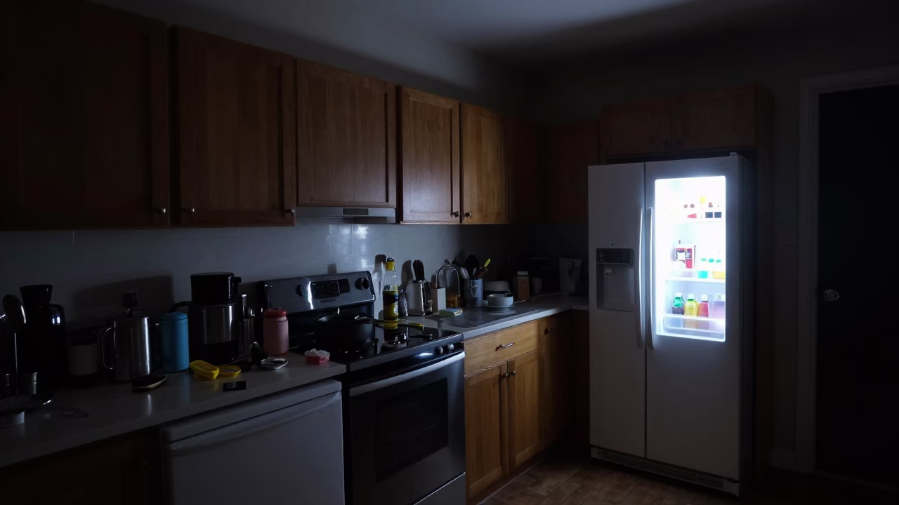 Kitchen Counter in Los Angeles at Deep In The Night Light in in Los Angeles, California, United States