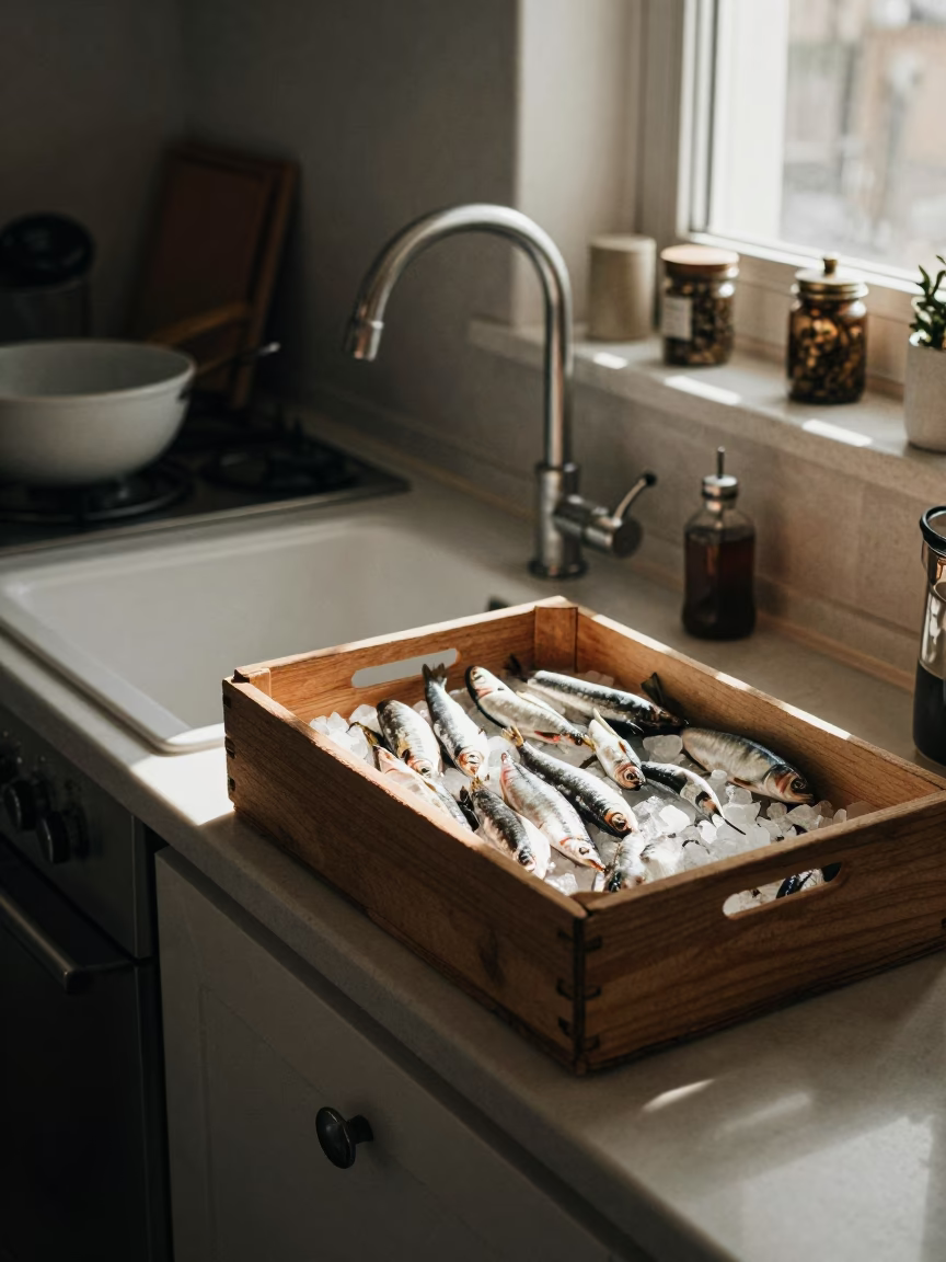 Kitchen Counter in Naples at The Late Morning Light in in Naples, Italy