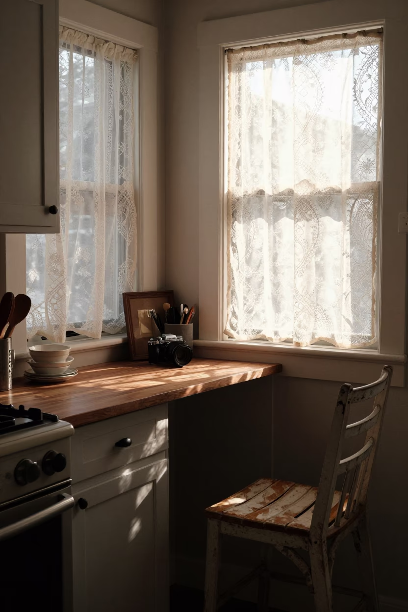 Kitchen Counter in Nashville at Late Afternoon Light in in Nashville, Tennessee, United States
