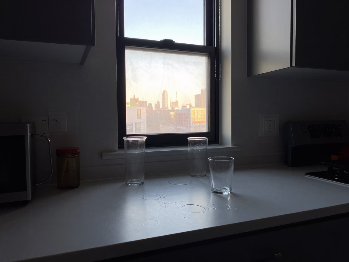 Kitchen Counter in New York at The Early Morning Light in in New York, New York, United States