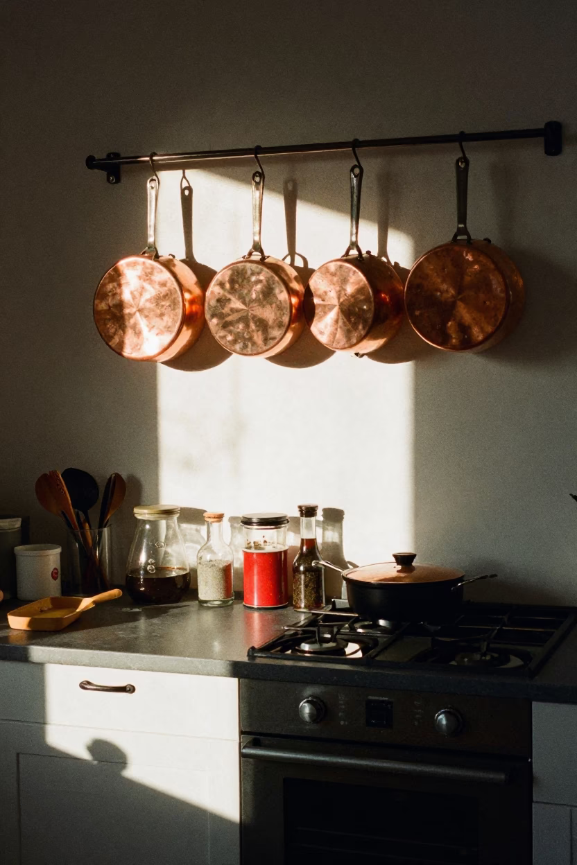 Kitchen Counter in Paris at The Late Morning Light in in Paris, France