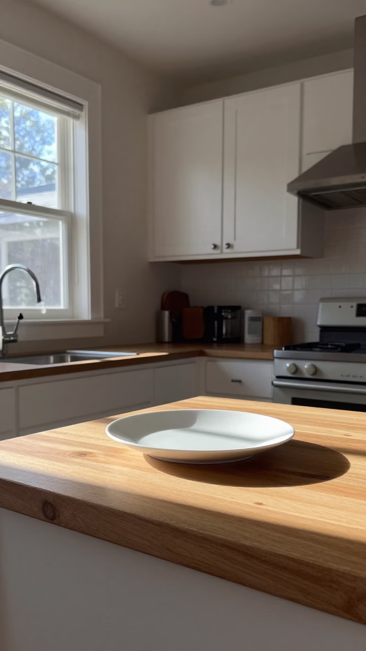 Kitchen Counter in Portland at The Early Afternoon Light in in Portland, Oregon, United States