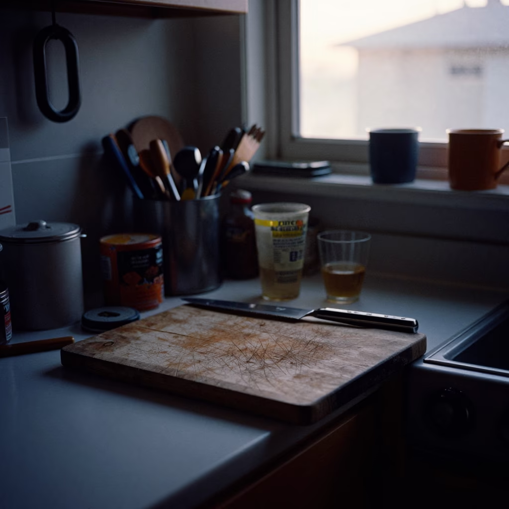 Kitchen Counter in San Diego at Sunrise Light in in San Diego, California, United States