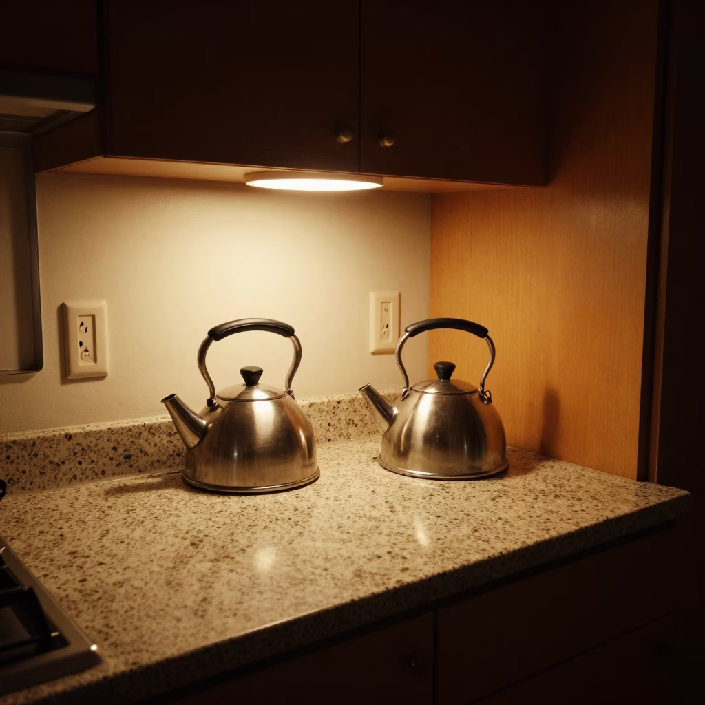 Kitchen Counter in San Francisco at Late At Night Light in in San Francisco, California, United States