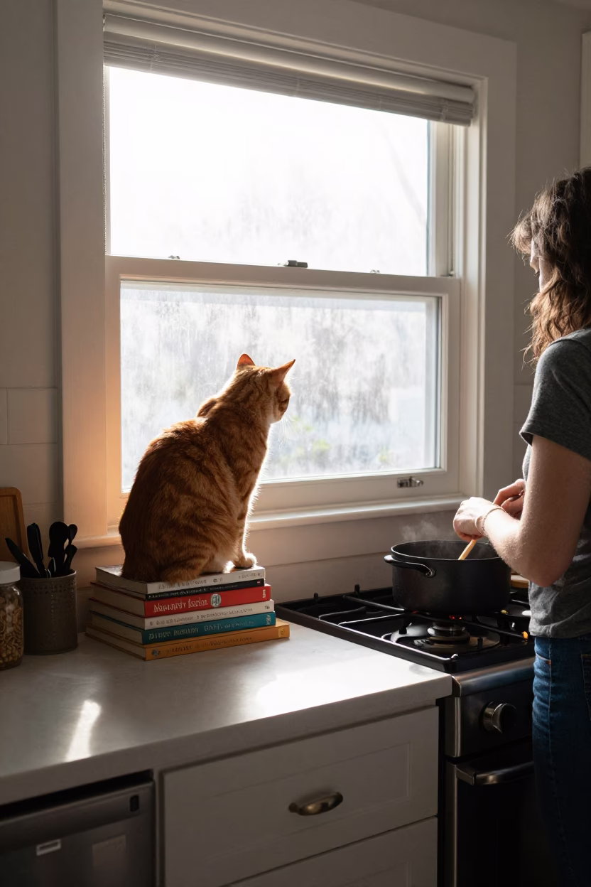 Kitchen Counter in San Francisco at The Early Afternoon Light in in San Francisco, California, United States