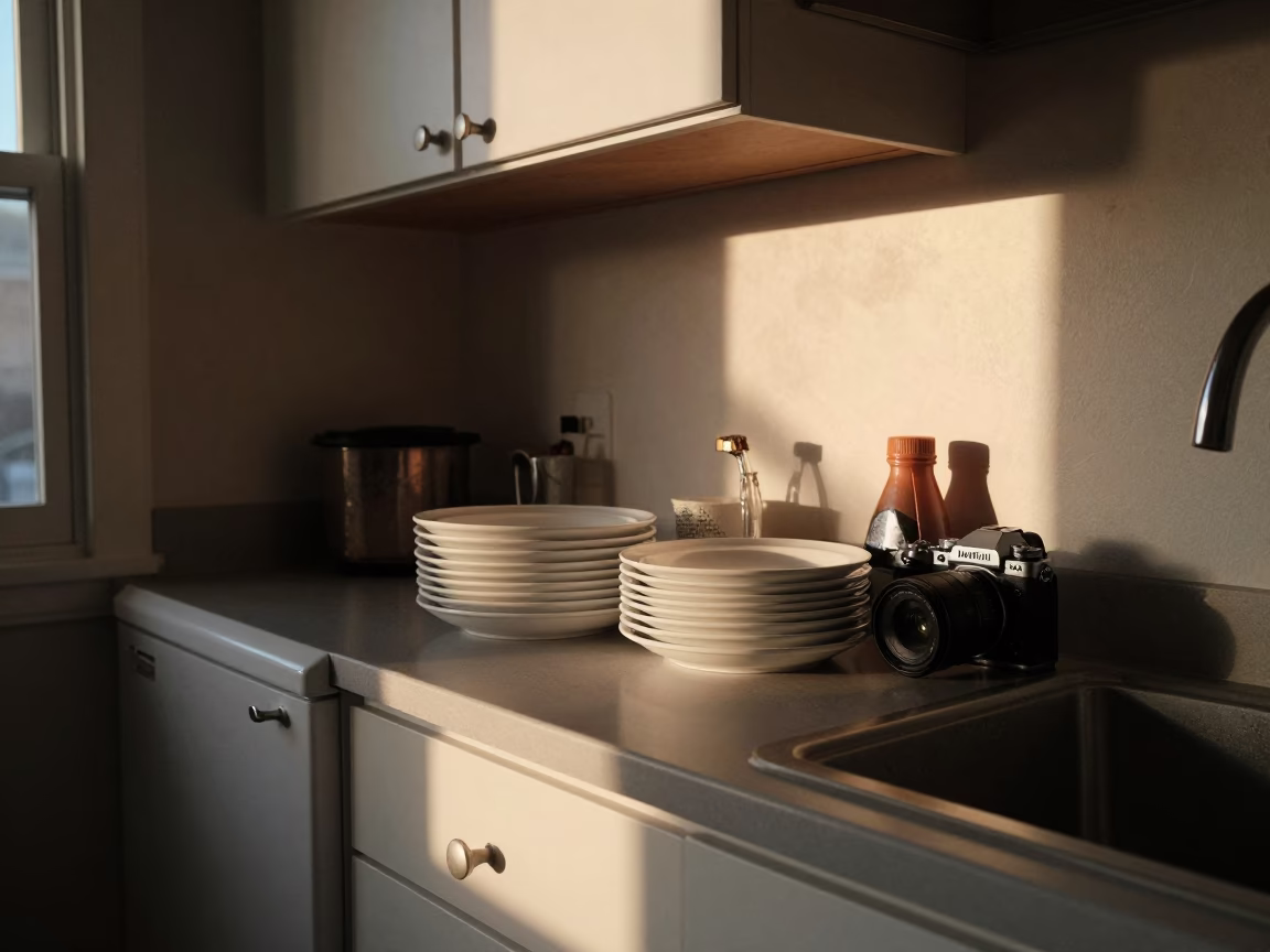 Kitchen Counter in San Francisco at The Early Evening Light in in San Francisco, California, United States