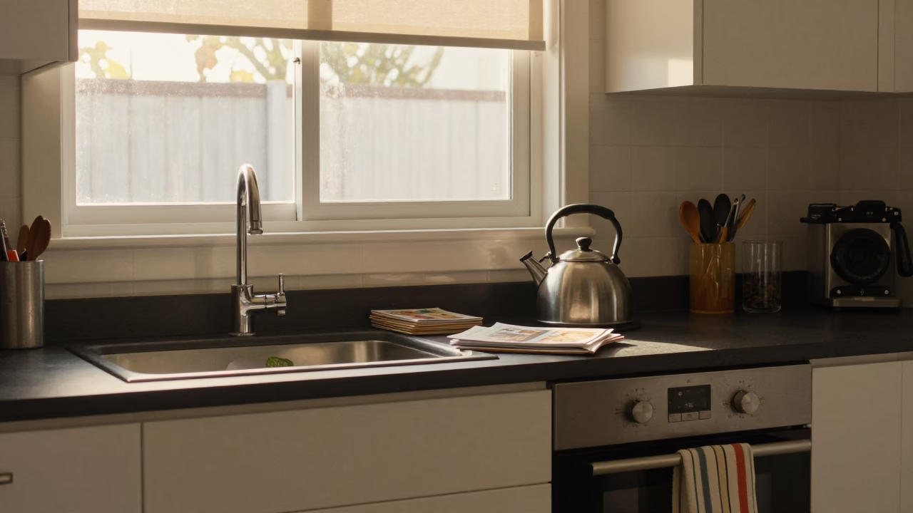 Kitchen Counter just after sunrise in Adelaide in in Adelaide, South Australia, Australia