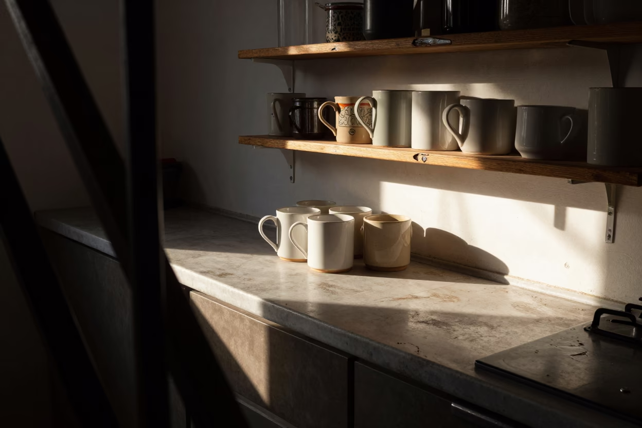 Kitchen Counter just after sunrise in Buenos Aires in in Buenos Aires, Argentina