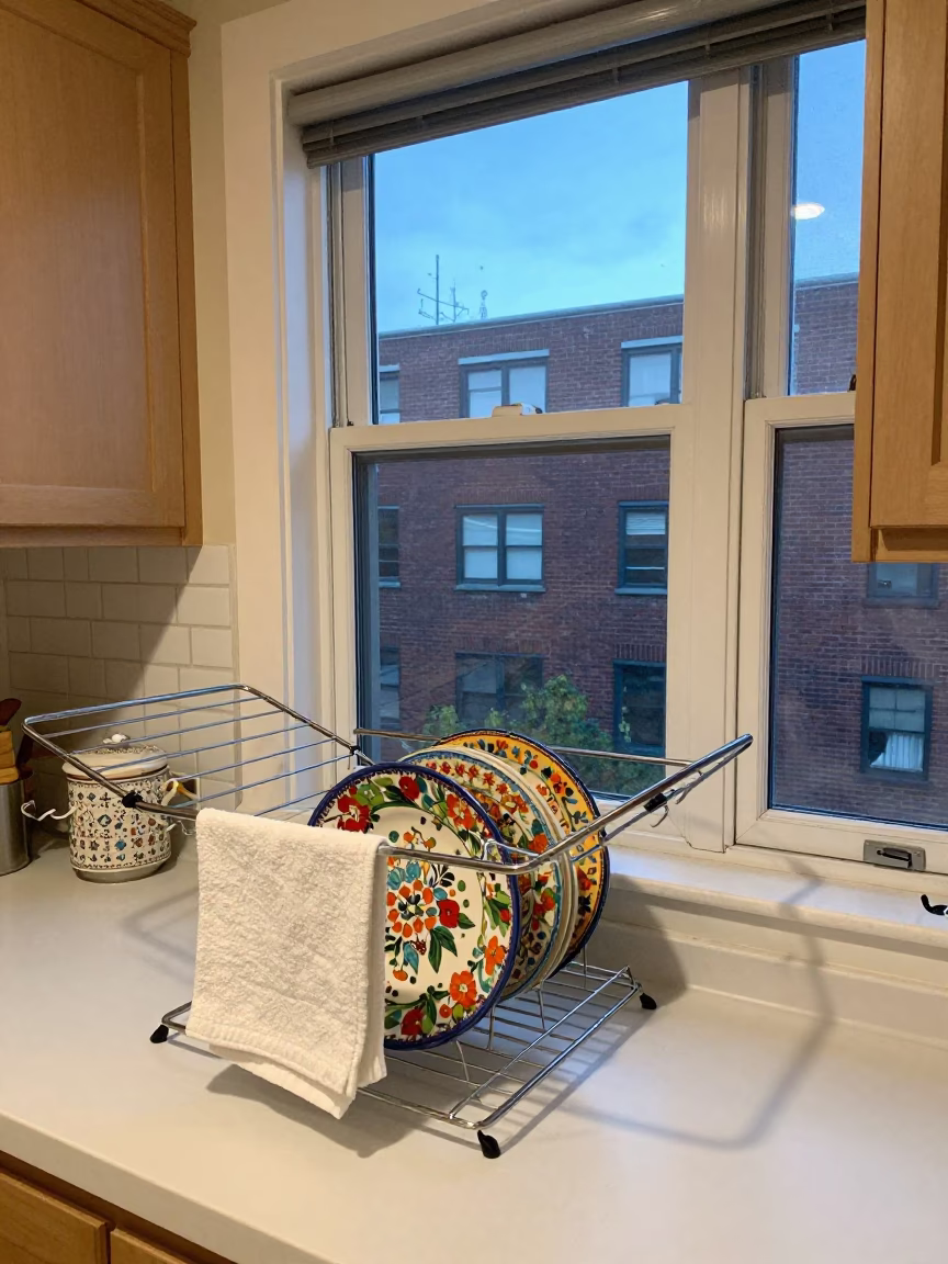 Kitchen Details in Toronto at Evening Light in in Toronto, Ontario, Canada