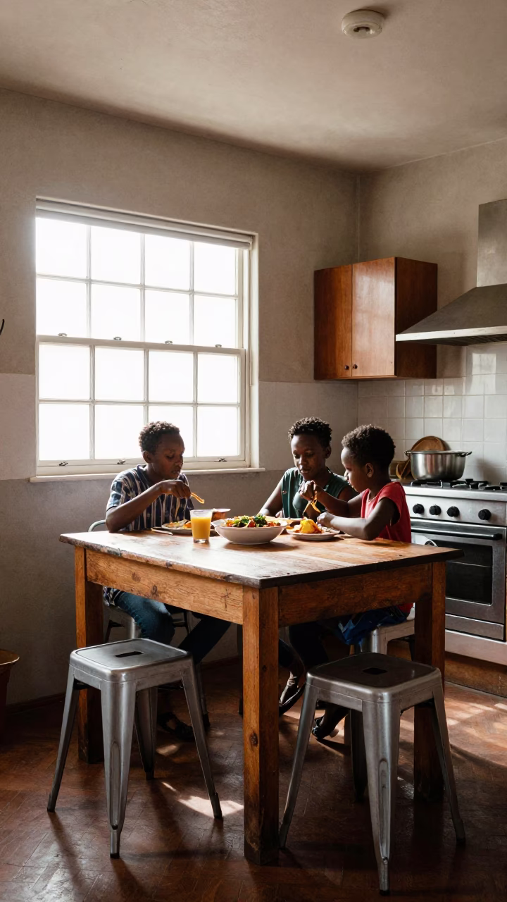 Kitchen Interior in Johannesburg at The Early Afternoon Light in in Johannesburg, South Africa