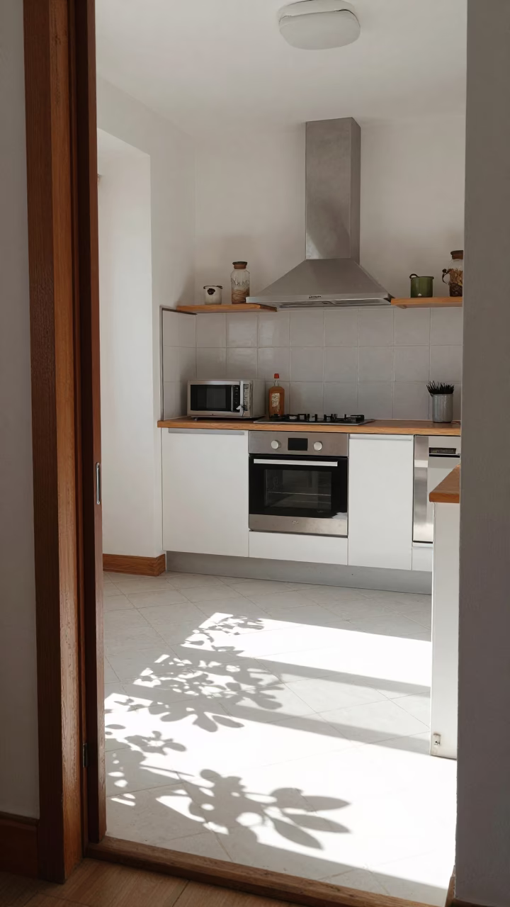 Kitchen Interior in Madrid at Midday Light in in Madrid, Spain
