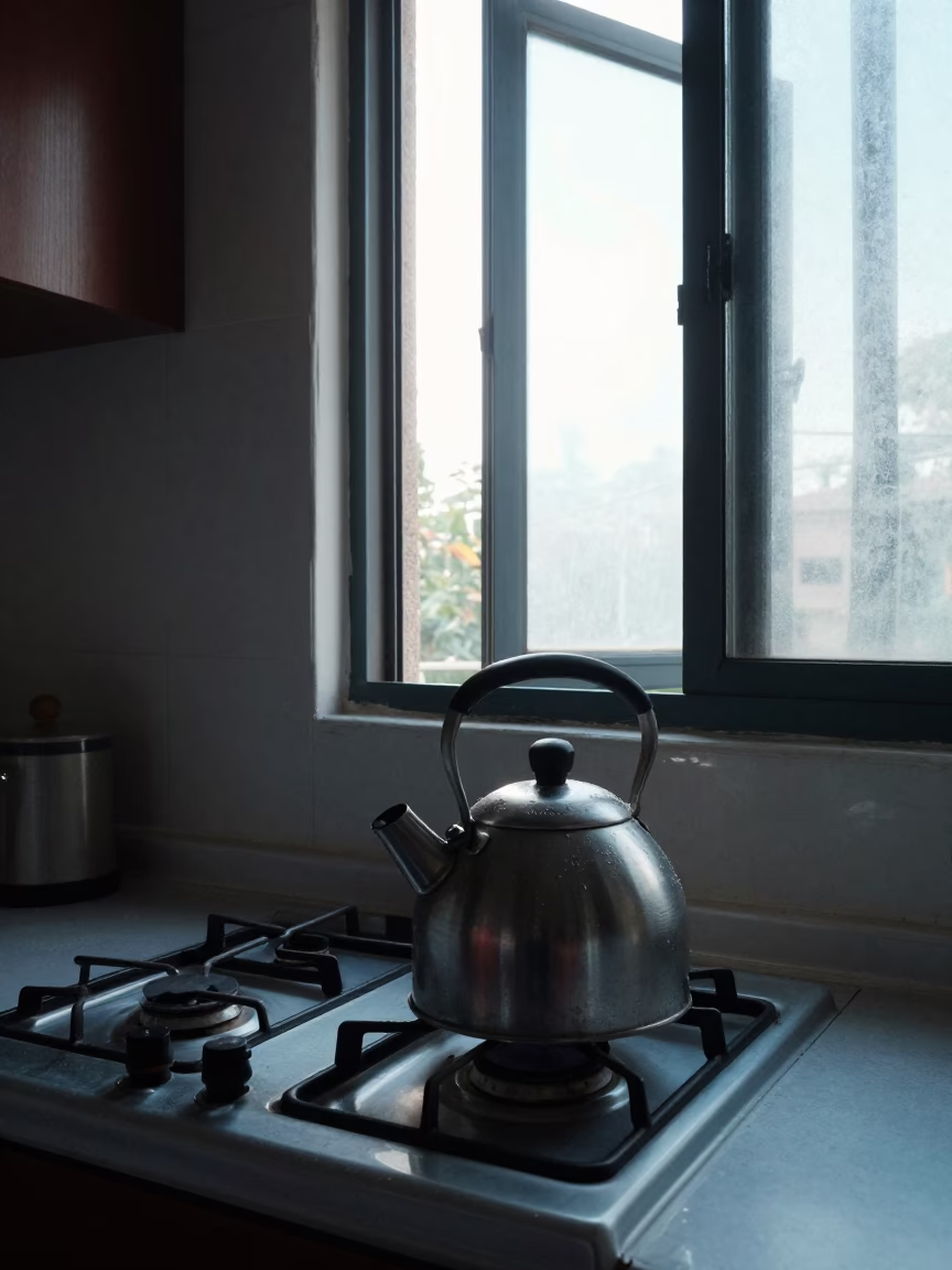 Kitchen Morning in Hyderabad at Early Morning Light in in Hyderabad, India